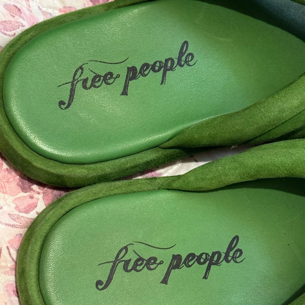 Free People Emerald Green Slippers - Picture 2 of 9